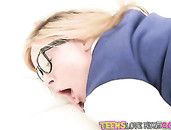 Cutie In Her Nerdy Glasses Bent Over And Fucked