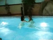 Beautiful Girls Go Skinny Dipping In The Pool
