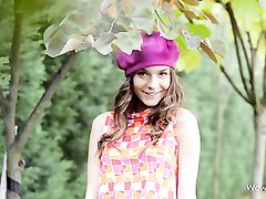 Panty And Ass Flashing Teen Cutie In The Garden