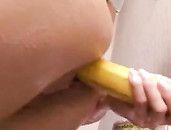 Lesbian Fivesome With Sloppy Food Fucking Fun